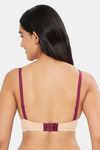 Amante Padded Non Wired Full Coverage T-Shirt Bra - Hazelnut Plum Caspia — thumbnail 2